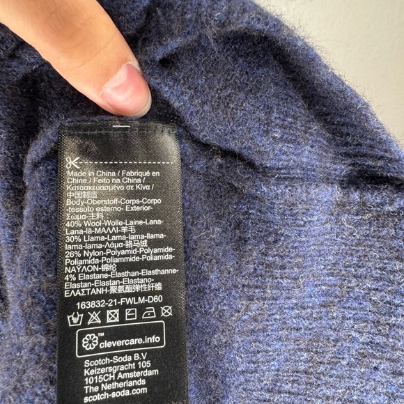 Scotch and soda Cozy Blue Cardigan with Button Closure - Picture 6 of 6